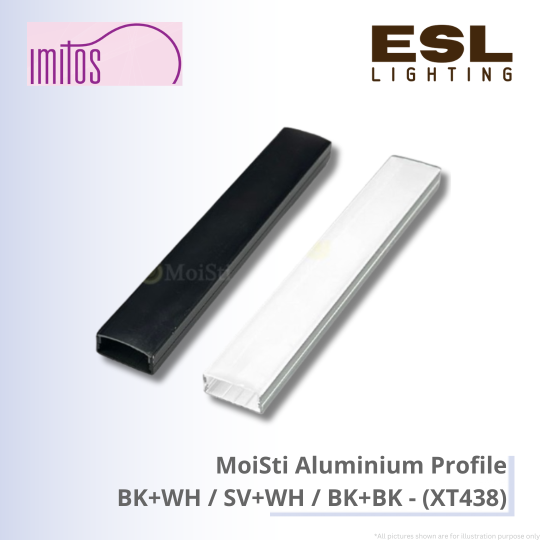 IMITOS MoiSti Aluminium Profile SV+WH / BK+BK / BK+WH - XT438