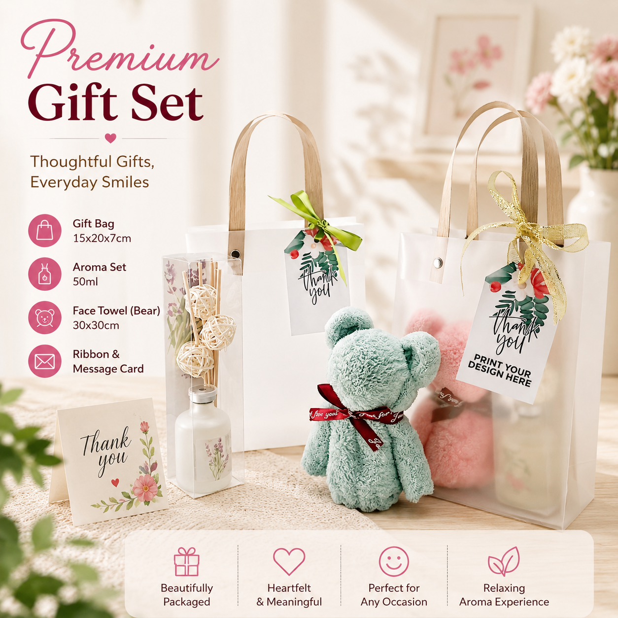 Aromatherapy Gift Set with Towel Bear (PGS05)