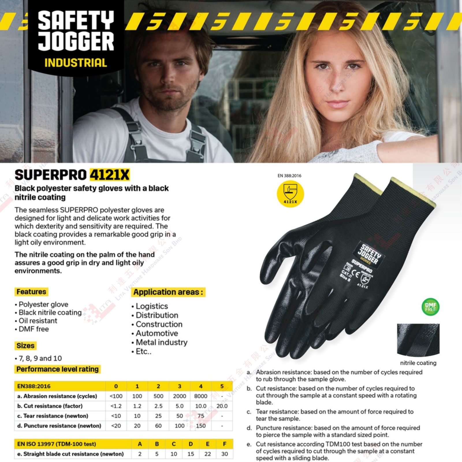 SAFETY JOGGER BRAND SUPERPRO SAFETY GLOVES - 4121X