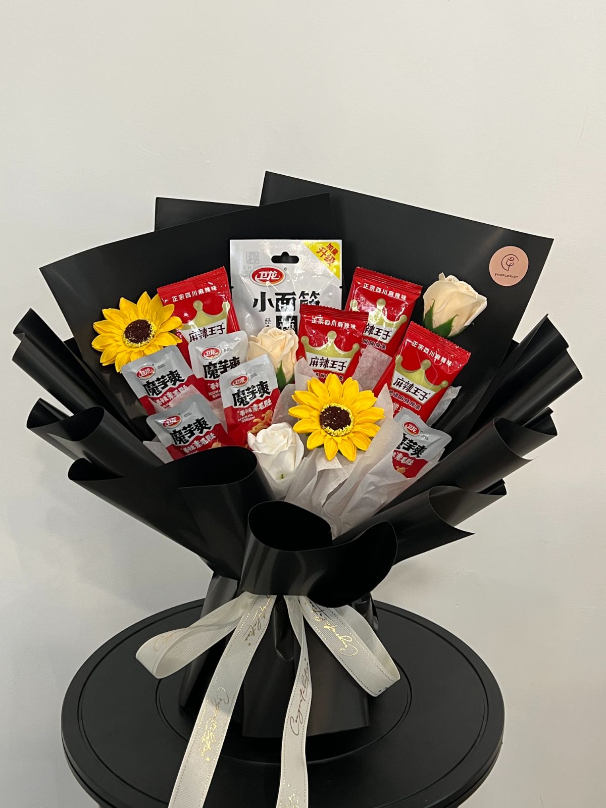 MALA Snacks with Soap Flowers Bouquet