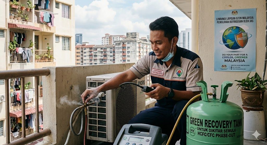 refrigerant leak ozone depletion impact Malaysia DOE