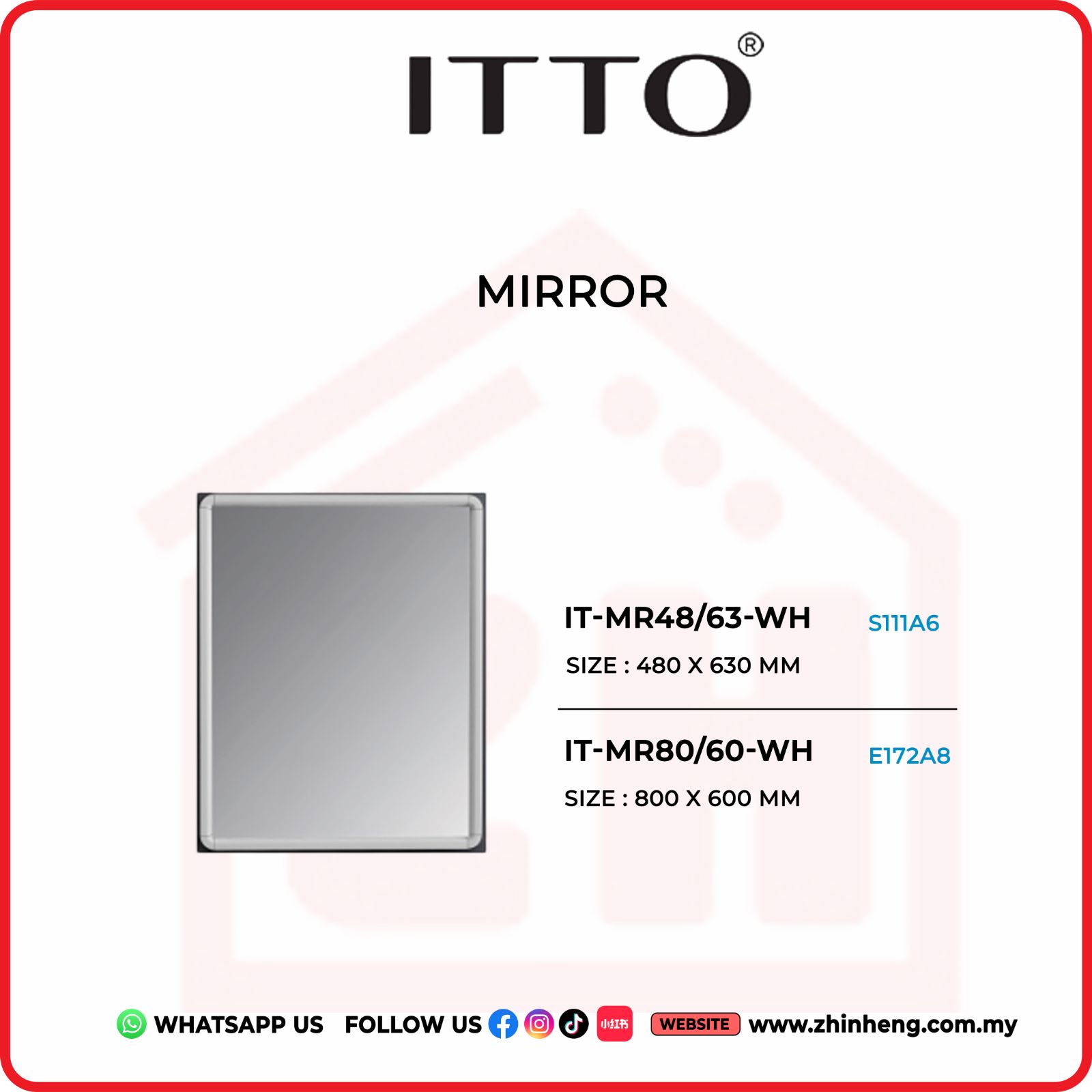 ​​​​​​​ITTO MIRROR IT-MR48/63-WH + IT-MR80/60-WH