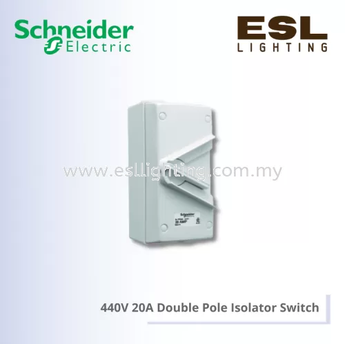 SCHNEIDER Kavacha 440V 20A Double Pole Isolator Switch - WHD20_G11