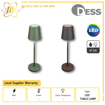 DESS MSMS-T1601 IP54 LED TABLE LAMP [LIGHT GREEN/DARK GREY]