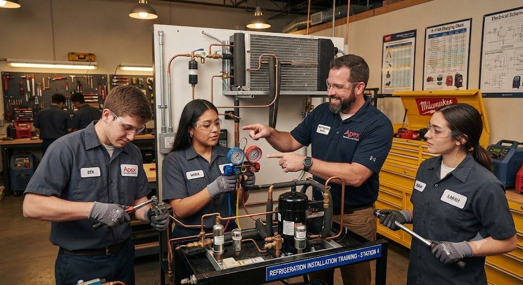 Refrigeration system installation training program