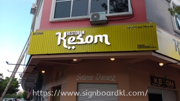 RESTAURANT ALUMINIUM CEILING TRIM CASING 3D BOX UP SIGNBOARD MANUFACTURER AT TITIWANGSA | WANGSA MAJU | PANDAN PERDANA