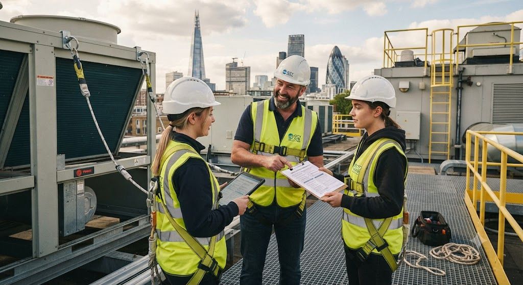 HVAC occupational safety risk assessment height work