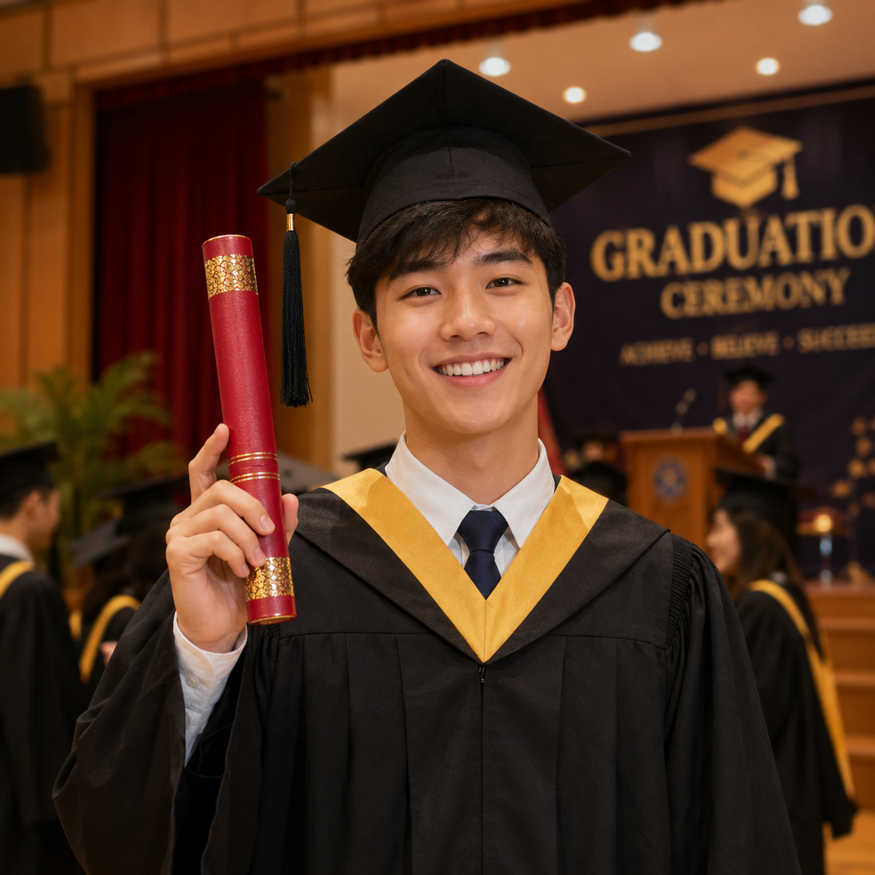 Graduation Certificate Scroll