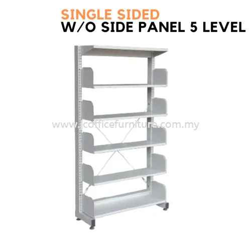 Library Rack Single Sided without Side Panel (5 Level)