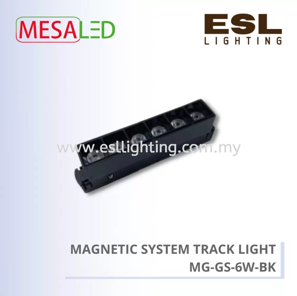 MESALED MAGNETIC SYSTEM TRACK LIGHT 6W - MG-GS-6W-BK
