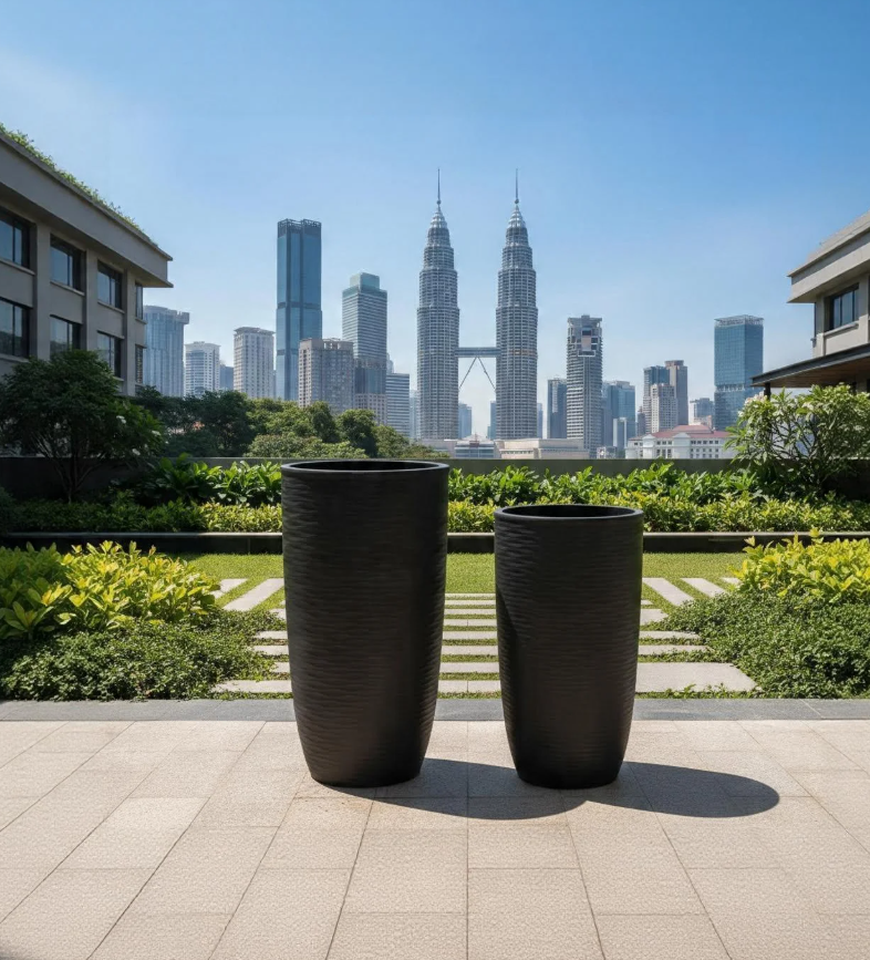 FRP Fiberglass Pot PC1247-17120Fiberglass Floor-Standing Vase Shopping Mall Hotel Display Soft Decoration Modern Striped Square Flower Pot Sales Office Flower Ware 北欧客厅玻璃钢落地大花瓶商场创意摆件户外装饰组合花盆 Nordic Ruang Tamu Gentian Kaca Pasu Besar Berdiri Di Lantai Pusat Beli-Belah Hiasan Kreatif Hiasan Luar Pasu Bunga Gabungan