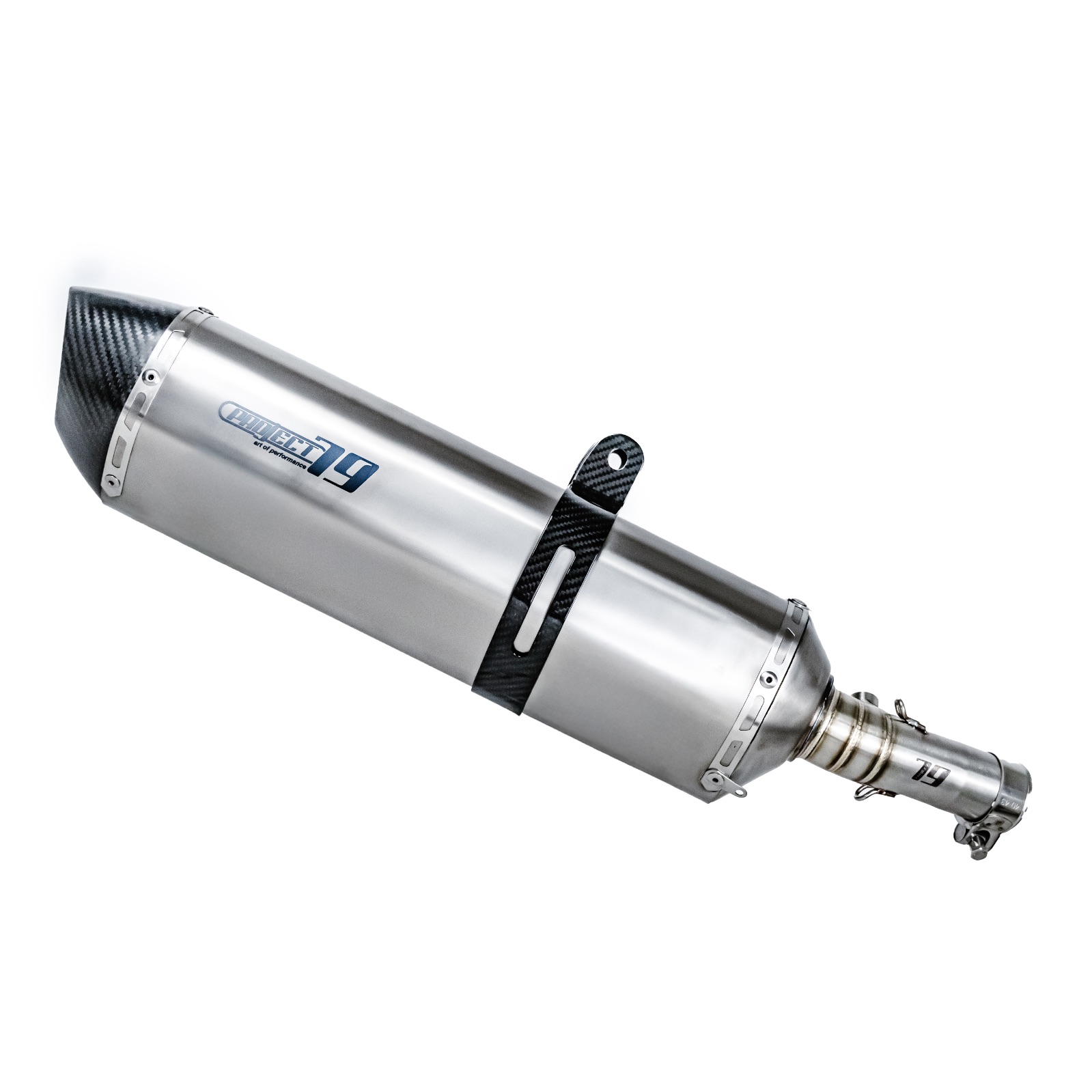 Project79 Stainless Steel Slip On Exhaust System with Titanium Muffler QPLSYM02 + QPM04TT-L for SYM ADXTG400