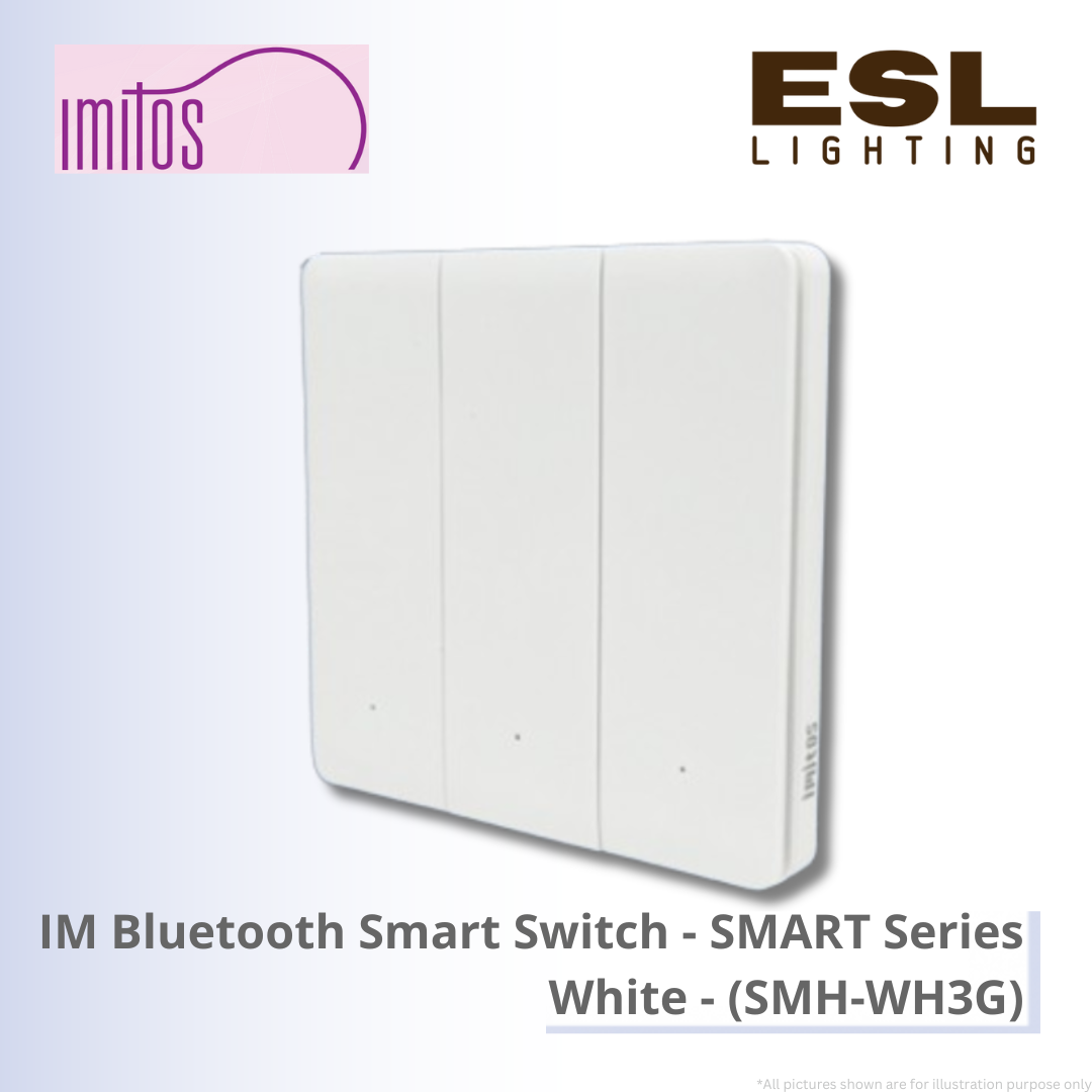 IMITOS IM Bluetooth Smart Switch (Neutral Wire Required) SMART Series White - SMH-WH3G