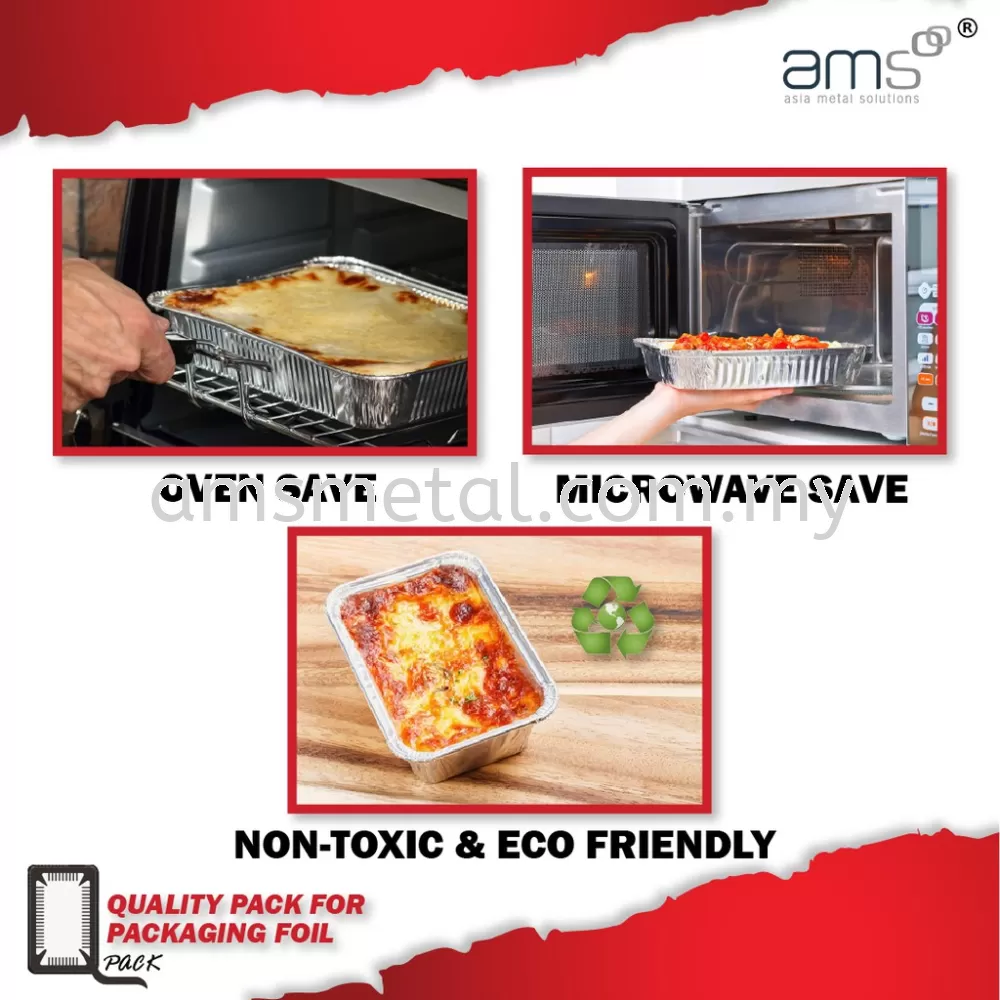 AMS Aluminium Foil Tray Code Y43 Pie Tart Foil 100, 200, 500 Pcs 