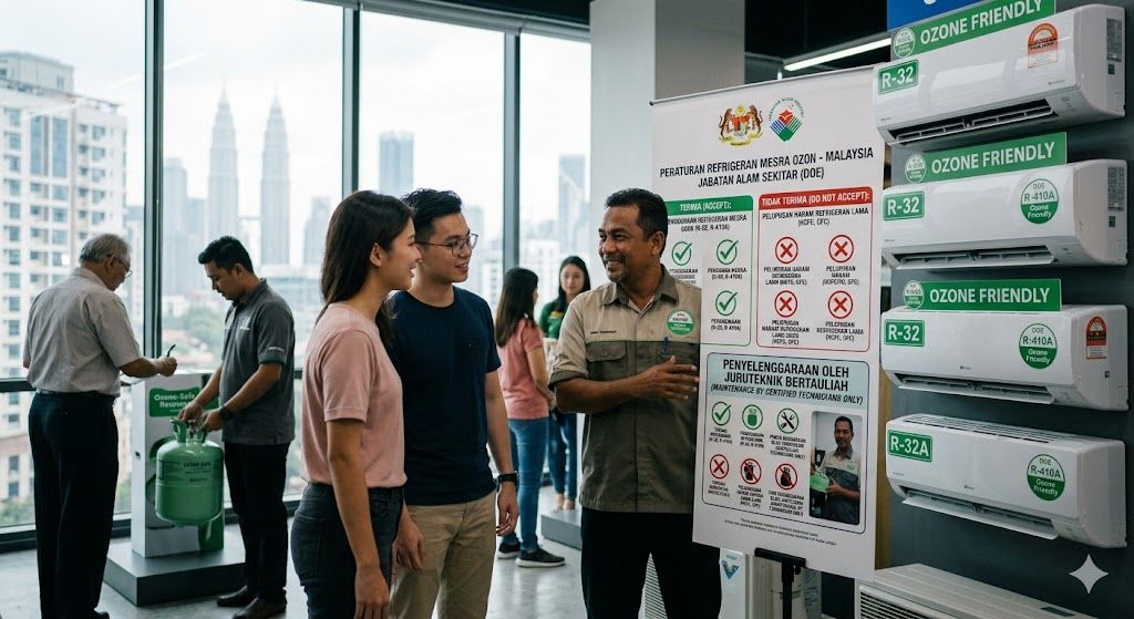ozone friendly refrigerant regulations Malaysia DOE