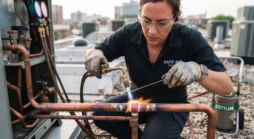 refrigeration brazing torch techniques HVAC