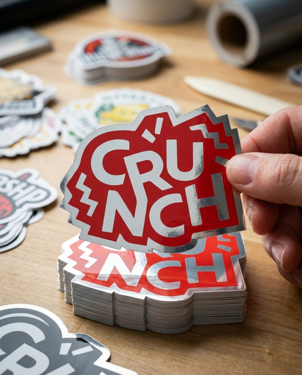 Bubble‑Free Silver Sticker