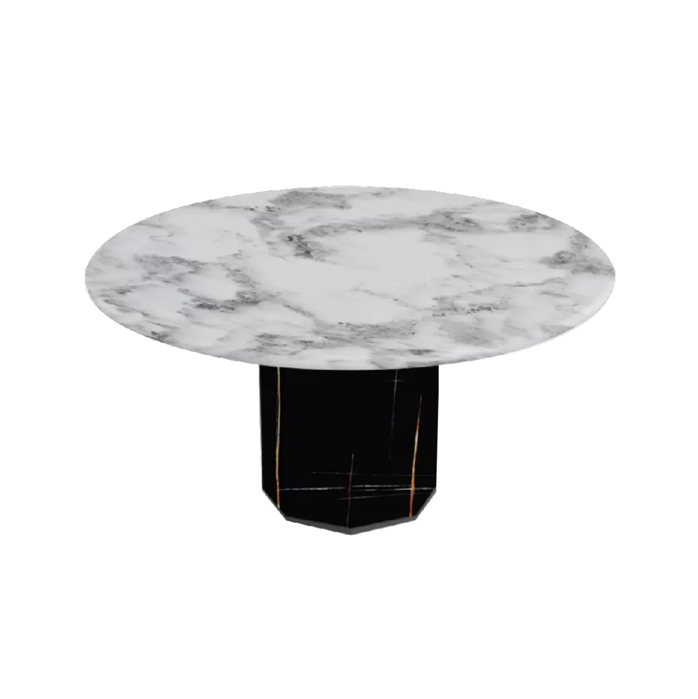 Rosh Marble Round Dining Set (130cm Dia / 150cm Dia / 180cm Dia)