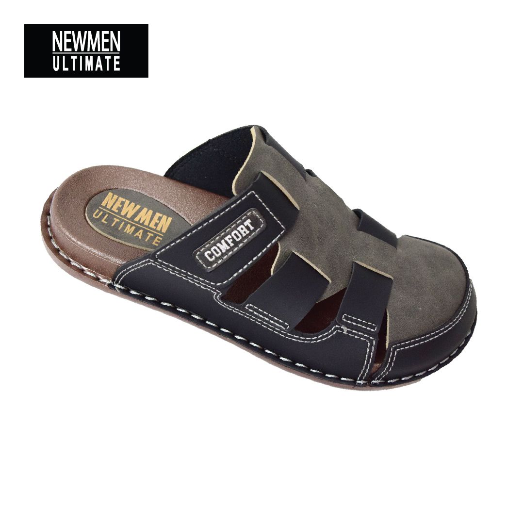 MEN UPPER STITCHING COMFORT SLIPPER (MA 518-BK) (MA.X)