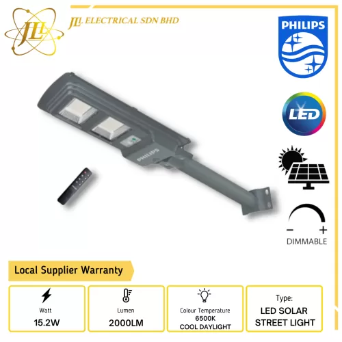 PHILIPS BRC010 LED20/765 KIT 15.2W 2000LM IP65 6500K COOL DAYLIGHT LED OUTDOOR SOLAR STREETLIGHT 911401827902