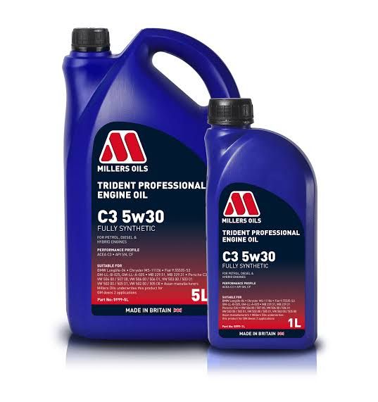 (5 Litre) Millers Oils Trident Professional C3 5w30 Fully Synthetic Engine Oil