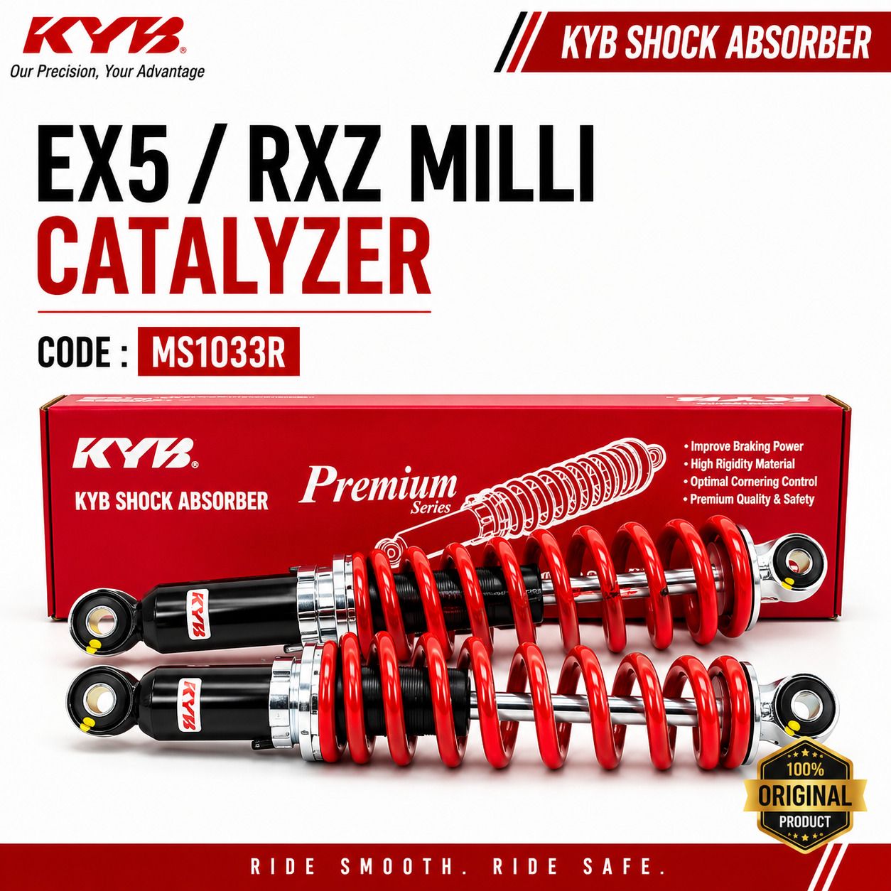 KAYABA RXZ EX5 MILLI CATALYZER BOSS REAR ABSORBER MS1033R/MS1033RC