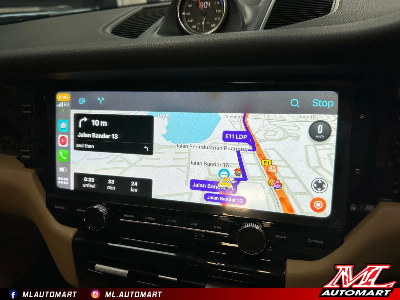 Porsche Macan 95B Horizontal Style Android Monitor (12.3") 