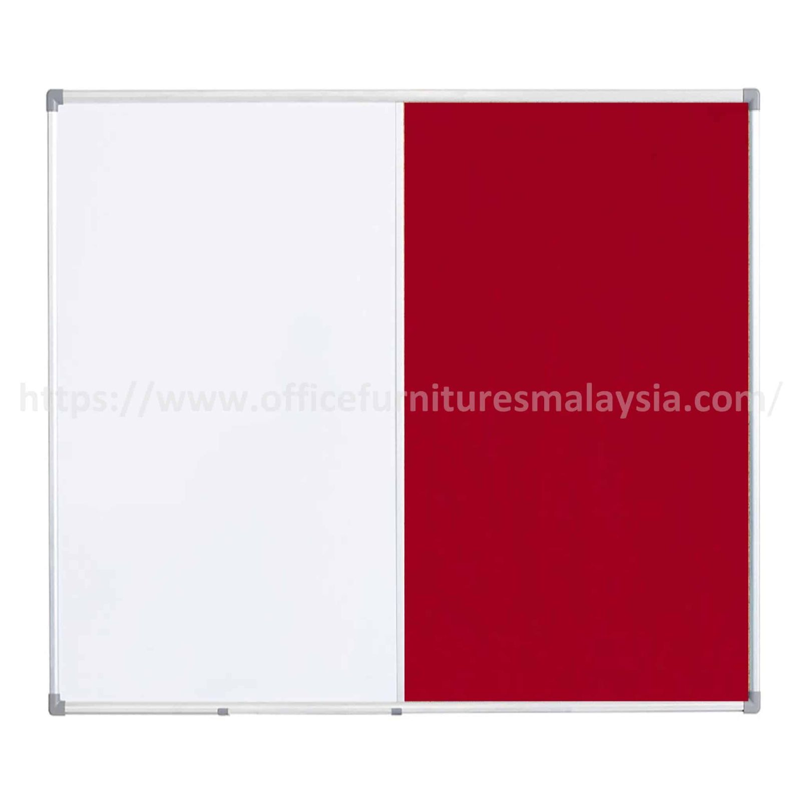 3 ft x 4 ft Aluminium Dual Velvet – White Board OFMDUV34
