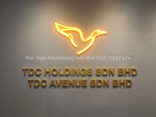 ACRYLIC CUT OUT LETTERING AND LED NEON (TDC HOLDINGS, SG LONG, 2020)