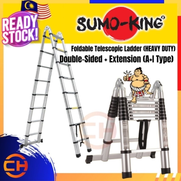 SUMO-KING Foldable Telescopic Ladder Double-sided + Extension (A+I type) 5 Steps - 20 Steps