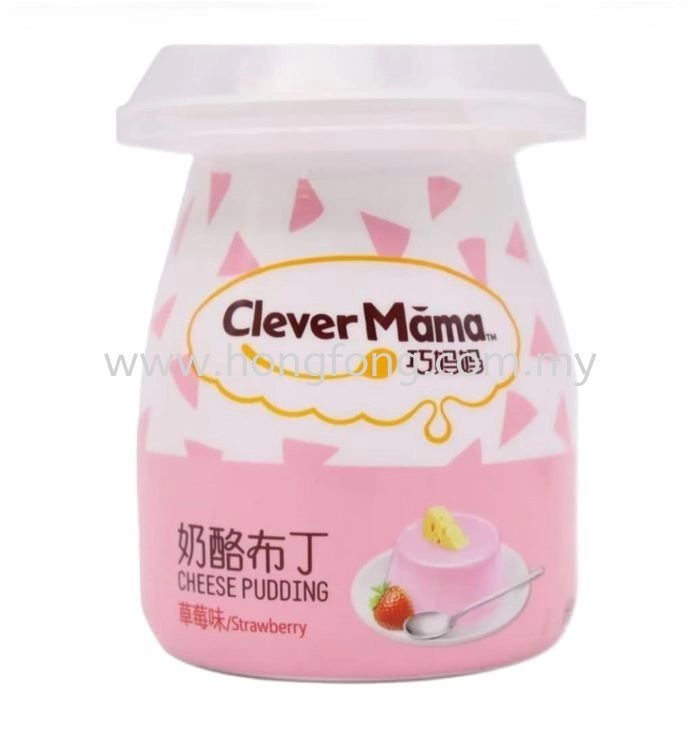 CLEVER MAMA 6'S 118G PUDDING M/PACK CUP-STRAWBERRY巧妈妈 草莓芝士 布丁(12*(6*118G))
