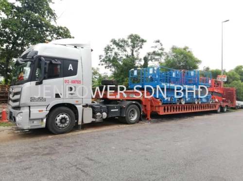 Low Loader Rental for Delivering Scissor Lift