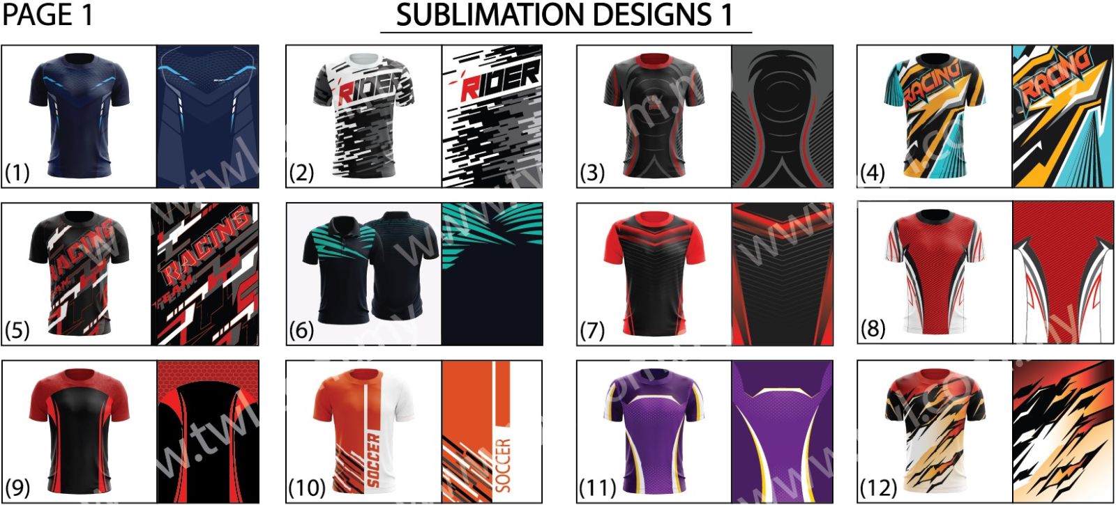 SUBLIMATION DESIGNS 1 [ CUSTOMADE DESIGNS ]