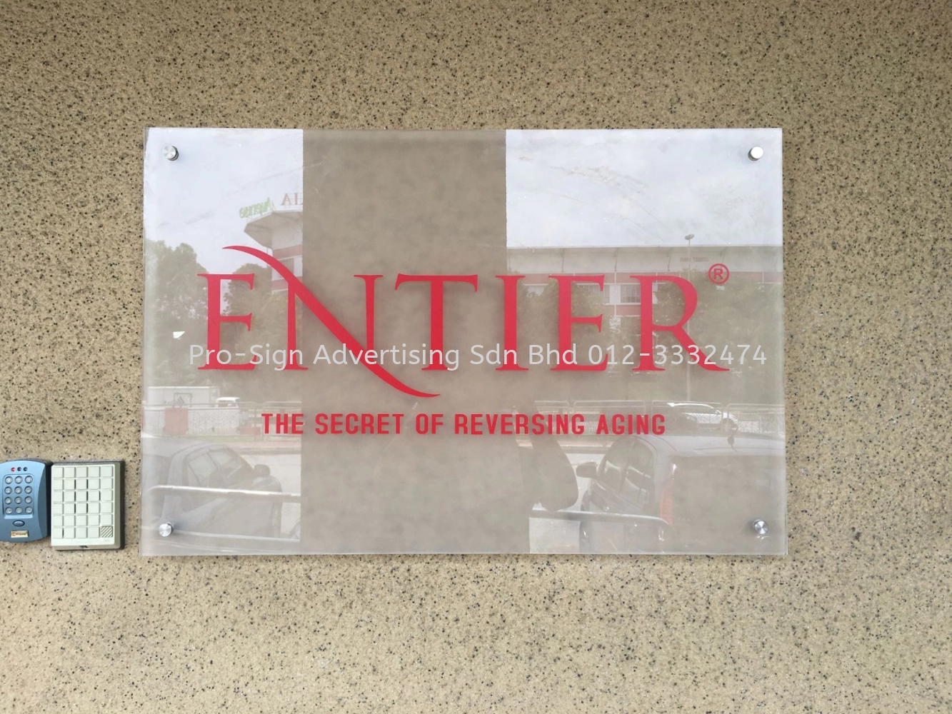 ACRYLIC PANEL SIGNAGE (ENTIER, KOTA DAMANSARA, 2019)