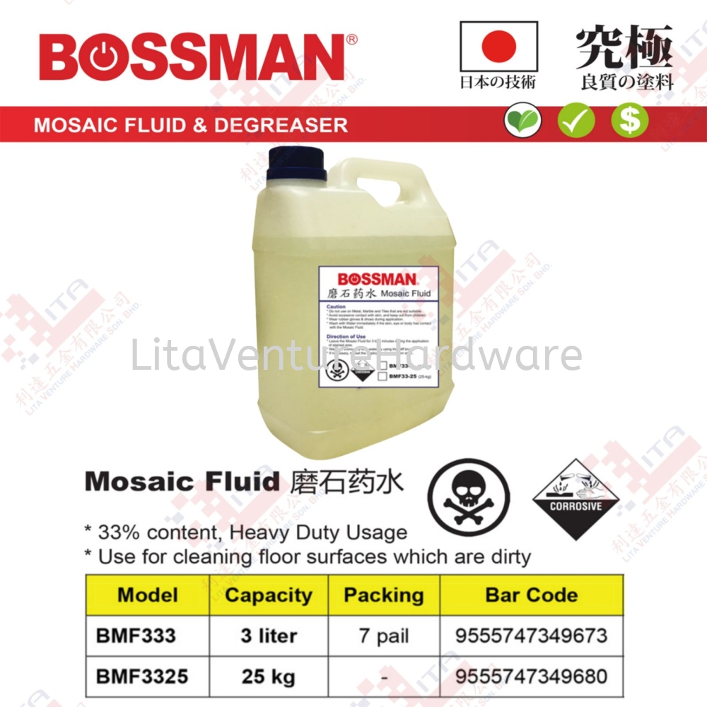 BOSSMAN BRAND MOSAIC FLUID - BMF333 BMF3325