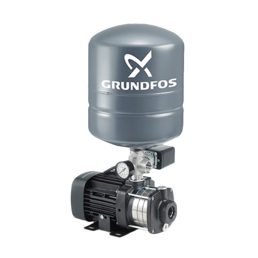 Grundfos CMB5-37PT Home Water Pressure Booster Pump with 18L Pressure Tank | 0.67kW 0.9HP Automatic Water Pump for 4-5 Bathrooms