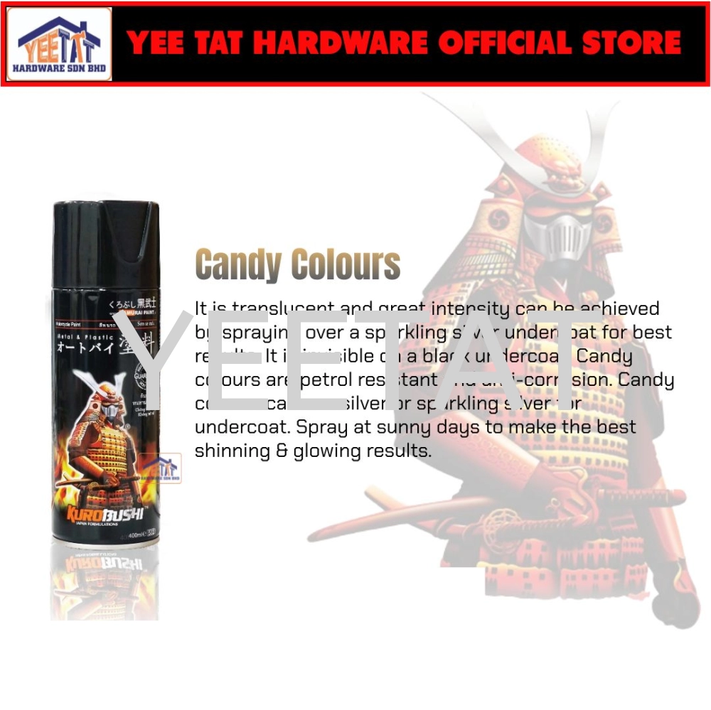 [ SAMURAI ] SPRAY PAINTS CANDY TONE (CANDY BLUE AND CANDY RED) 400ml