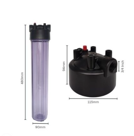 20″ Transparent Housing Water Filter 1/2 and 3/4 inch size pipe