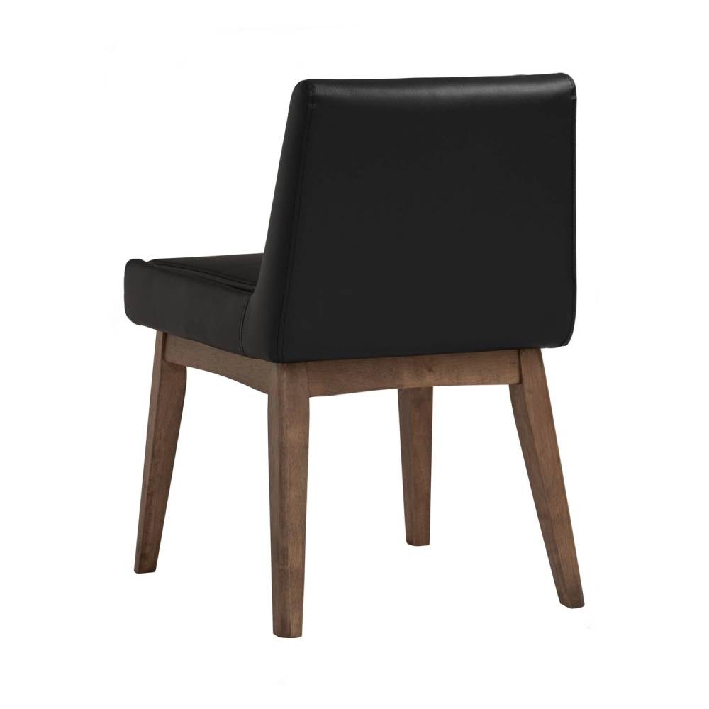 Chanel Dining Chair (Walnut, Black)