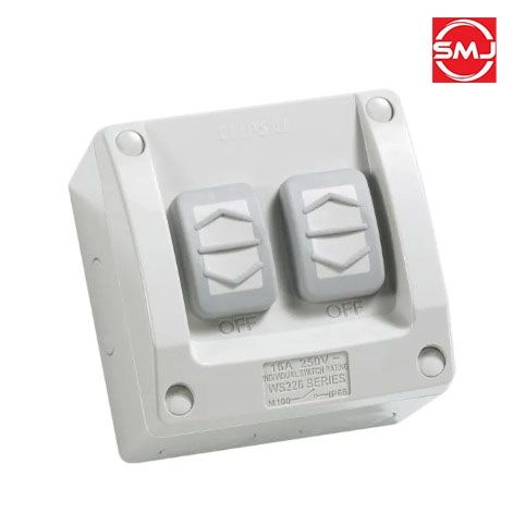 Clipsal WS226/2 Twin Weatherproof Surface Switch