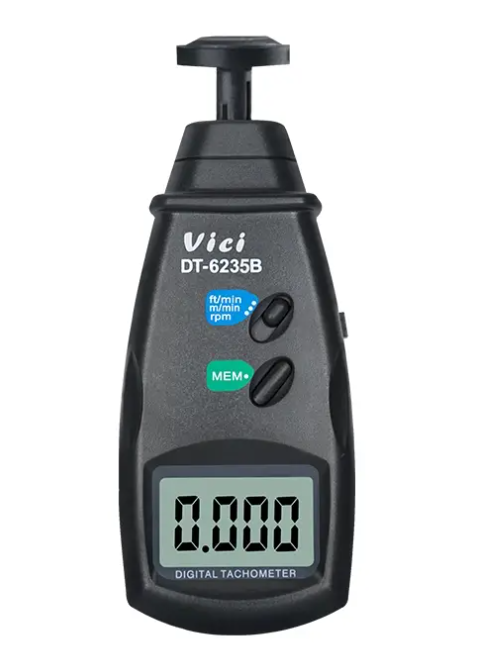 Vici DT-6235B Contact RPM Surface Speed testing Digital Tachometer, Automatically memory max/min/last value, Automatically store data