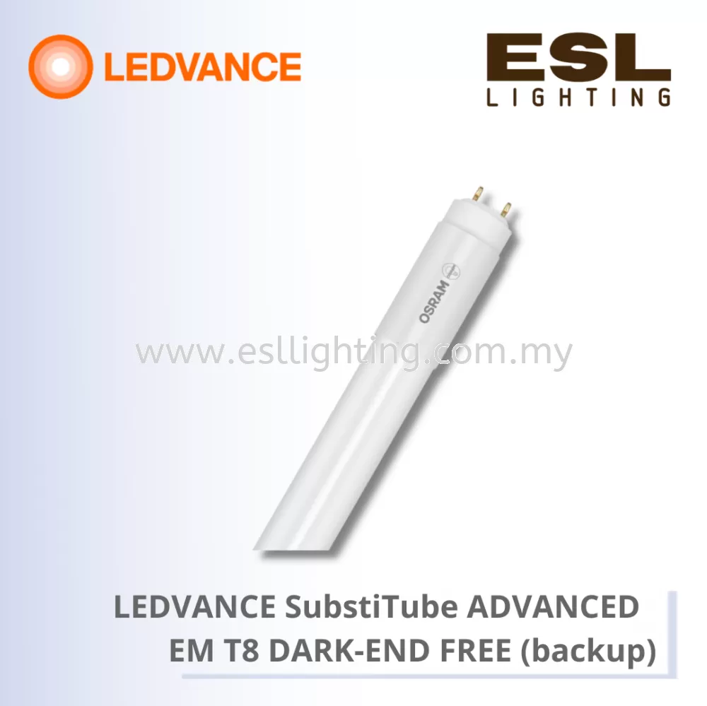 LEDVANCE SUBSTITUBE ADVANCED EM T8 DARK-END FREE (BACK-UP) G13 17.5W - 4058075710672 / 4058075710658 / 4058075710634
