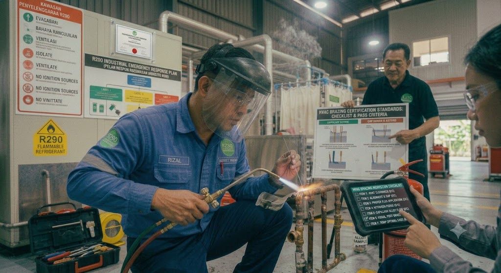 HVAC brazing inspection checklist