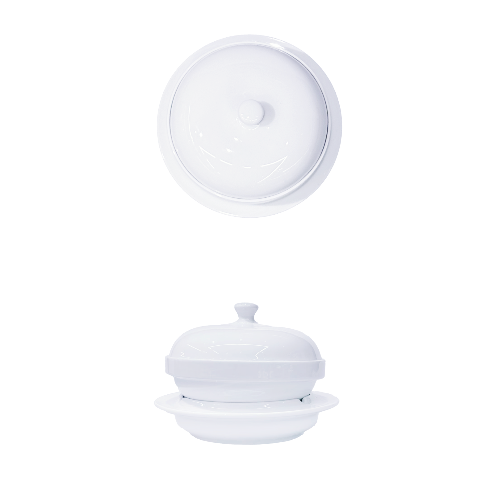 YGB-6.2'' -ashtray-with-lid-月光白-6.2-带烟灰缸