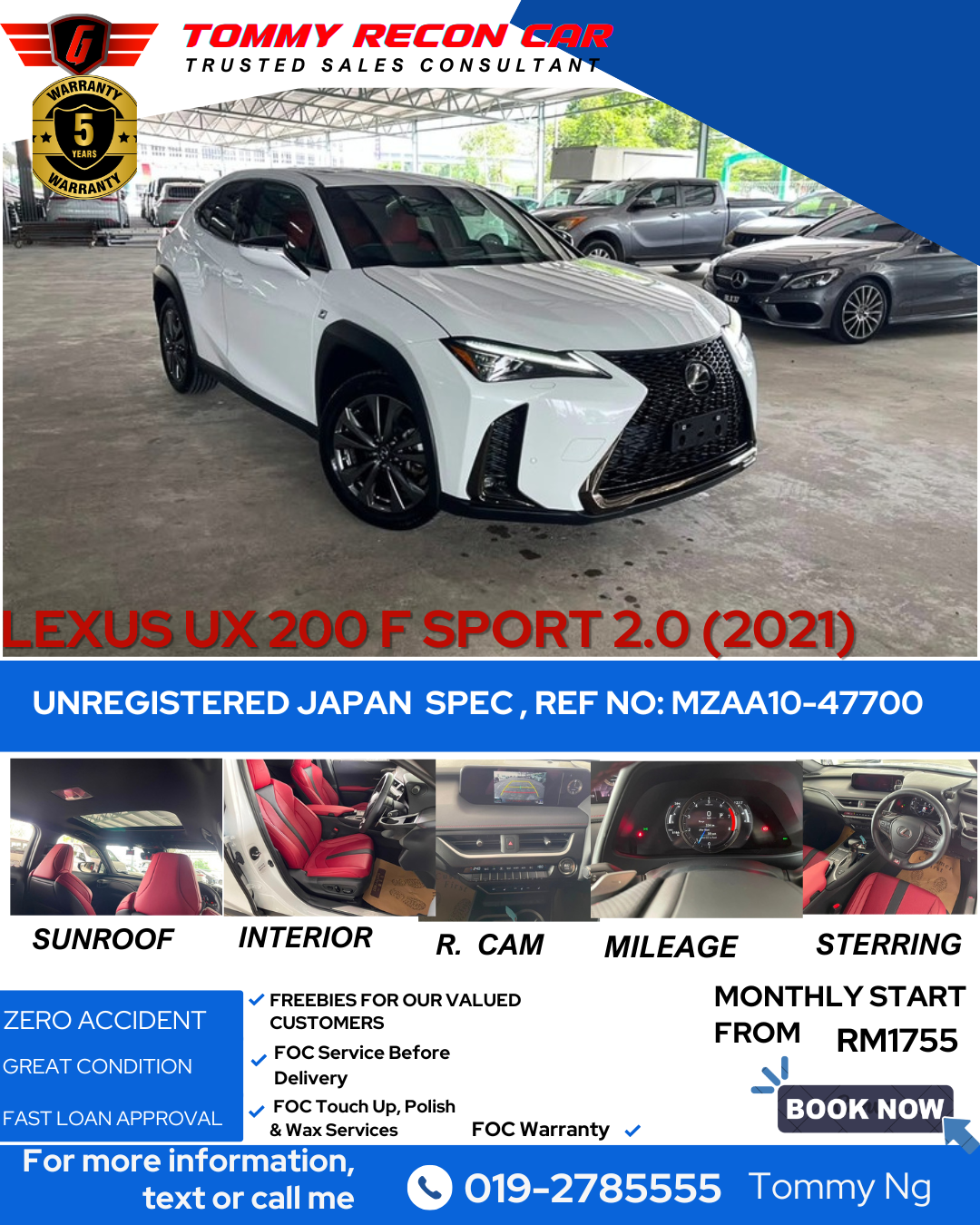 2021 LEXUS UX200 F SPORT