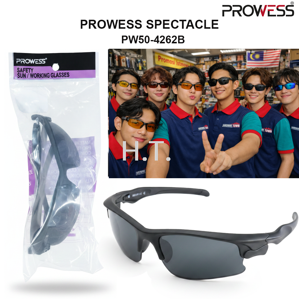 PROWESS SPECTACLE | SAFETY PROTECTIVE EYEWEAR | LIGHTWEIGHT INDUSTRIAL SAFETY GLASSES ( PW50-4262B )