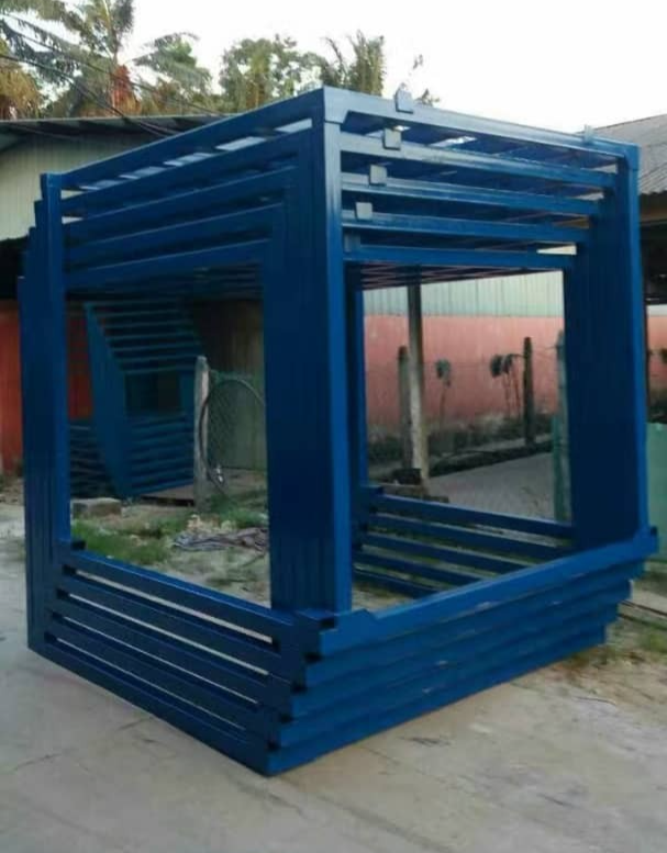 Heavy Duty Stackable Pallet Tainer (Upside Down Design) | Custom Steel Storage Cage Malaysia – Industrial Warehouse Use
