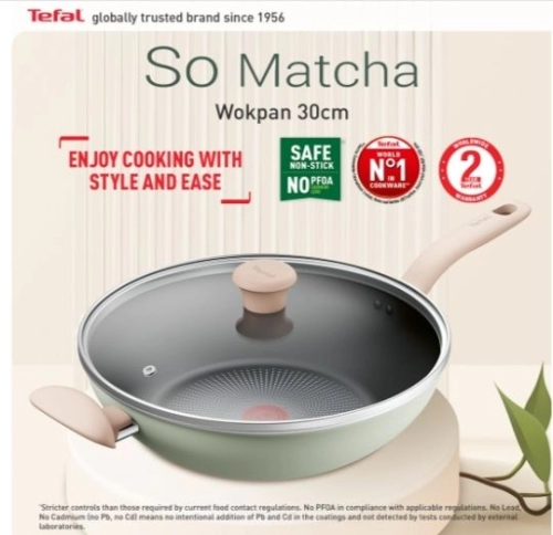 Tefal Cookware So Matcha Wokpan w/lid (30cm) G17916