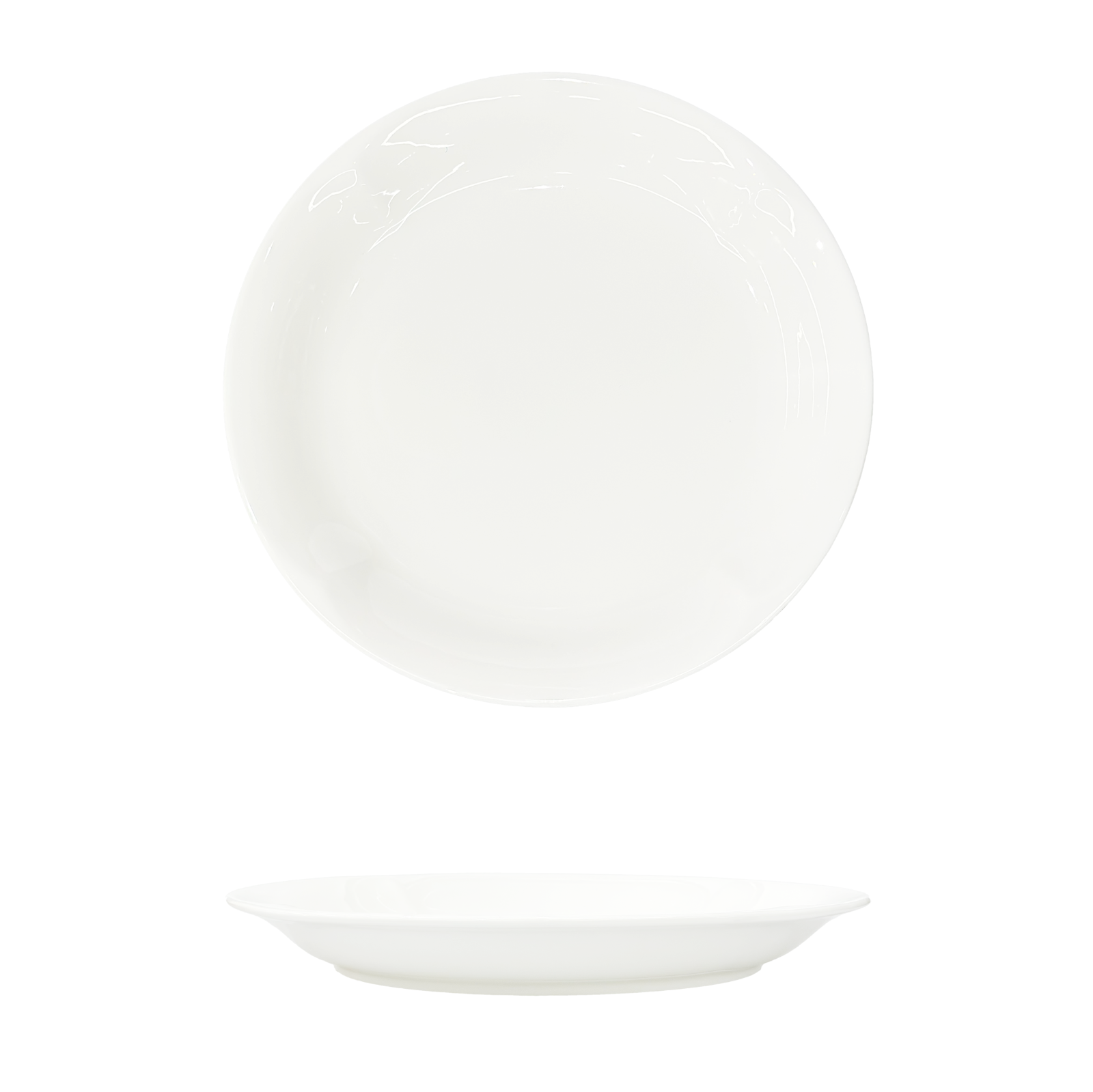 YX-BC-14'' Magnolia Reverse Edge Deep Plate 14 玉兰反边深盘
