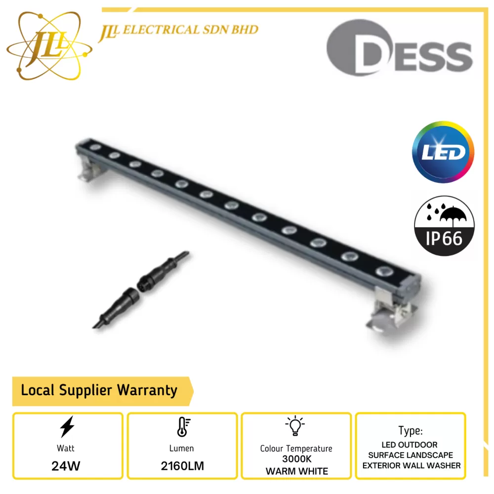 DESS GLRO1037-24V 24W 2160LM IP66 LED OUTDOOR SURFACE LANDSCAPE EXTERIOR WALL WASHER